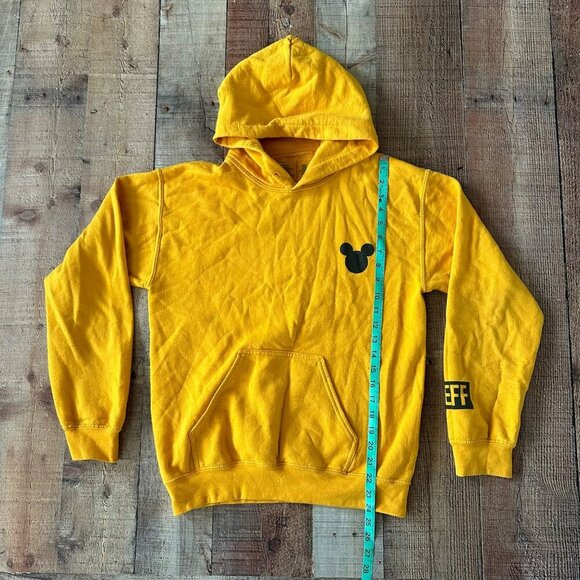 Neff Yellow Hoodie With Mickey Mouse Print - Picture 10 of 11